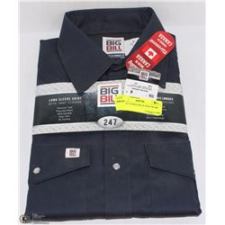 BIG BILL M REG BLUE SNAP WORK SHIRT