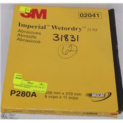 BOOK OF 3M IMPERIAL WET OR DRY ABRASIVE SHEETS