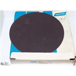 CASE OF 25PCS NORTON 60 GR. CIRCLE SANDING SHEETS