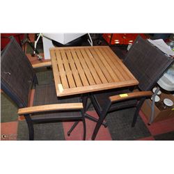 OUTDOOR PATIO TABLE WITH 2 CHAIRS