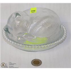 VINTAGE CANDLEWICK CAT BOWL