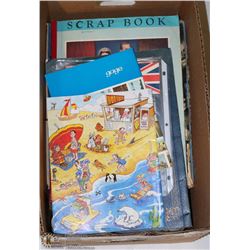 ESTATE BOX WITH QUEEN COLLECTIBLES INCL NEWS