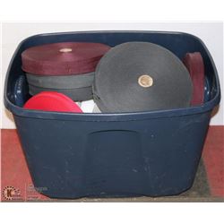 TOTE OF ASSORTED WEB STRAPPING SEVERAL THOUSAND FT