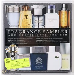 FRAGRANCE SAMPLER AND CERTIFICATE FOR HIM