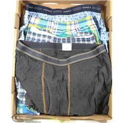 FLAT OF 6 MENS LARGE UNDERWEAR SHORTS