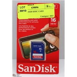 SANDISK 16GB SDHC CARD