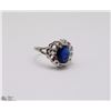 Image 1 : SILVER TONE TANZANITE RING