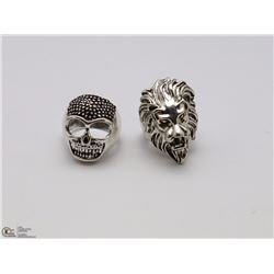 LOT OF 2 BIKER RINGS