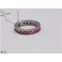 #153 MULTI-COLOR SAPPHIRE RING .925 STERLING