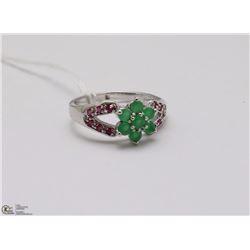 #94 EMERALD,RUBY RING