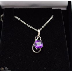 #1 GENUINE AMETHYST PENDANT & NECKLACE