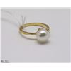 Image 1 : #52 FRESH WATER PEARL RING .925 STERLING SILVER
