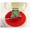 Image 1 : GREEN EMERALD GEMSTONE RING