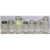 Image 1 : FLAT OF 7 VINTAGE JARS ALL WITH LIDS