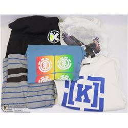 LOT OF 5 SKATER SHIRTS ASSORTED SIZES