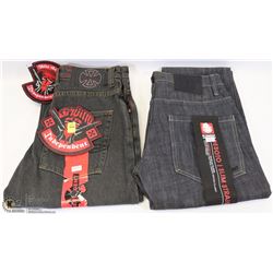 LOT OF TWO NEW PAIRS OF SKATER JEANS