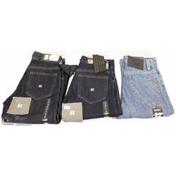 LOT OF THREE NEW PAIRS OF KIDS SKATER JEANS