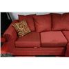 Image 2 : NEW CANYON ORANGE FABRIC SECTIONAL W/ ACCENT