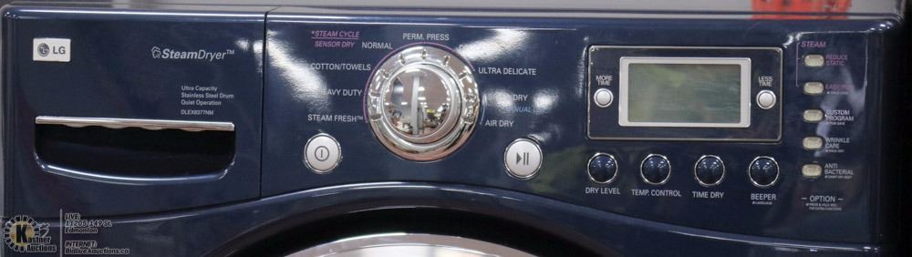 DARK BLUE LG STEAM SERIES WASHER AND DRYER SET