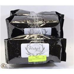 LOT OF  FIVE 1LB WICKED COFFEE BEANS