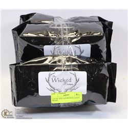 LOT OF  FIVE 1LB WICKED COFFEE BEANS