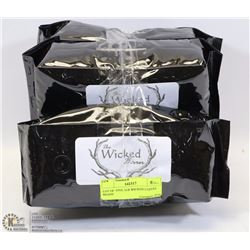 LOT OF  FIVE 1LB WICKED COFFEE BEANS