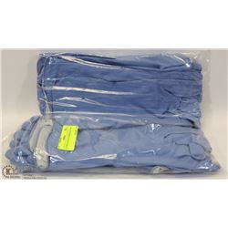 12 PAIRS OF BLUE RUBBER GLOVES