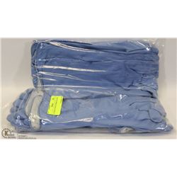 12 PAIRS OF BLUE RUBBER GLOVES