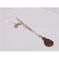 Vintage Garnet Pendant and Chain