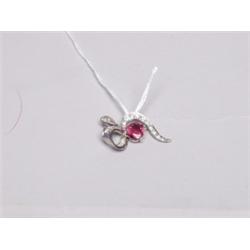 18K White Gold Diamond Pendant