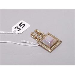 14K Gold & Mabe Pearl Pendant