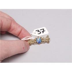 14K Black Opal Brooch