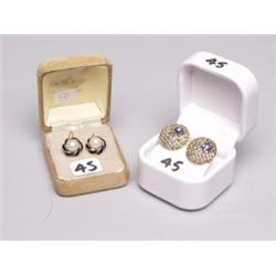 2 Pairs Gold Earrings 14K & 18K