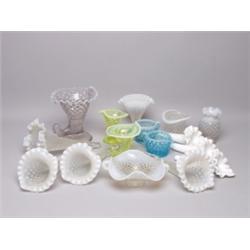 16 Items Antique Hobnail Glass