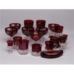 Antique Ruby Flash Glassware