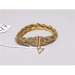 Antique Continental 18K Woven Gold Bracelet