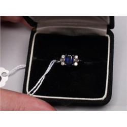 10-14K Gold, Diamond & Sapphire Ring