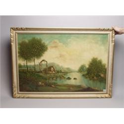 Continental Oil on Canvas Signed Patin