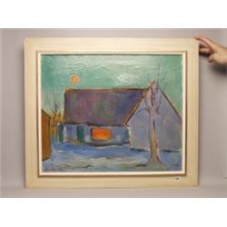 Arne H Hansen Danish Oil on Canvas