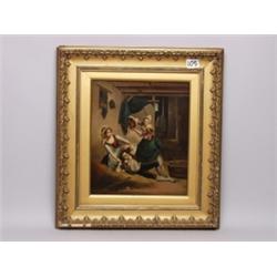 19th C. Tyrolean Oil Paintings on Metal