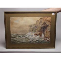 Watercolour on Paper Seaside Cliffs