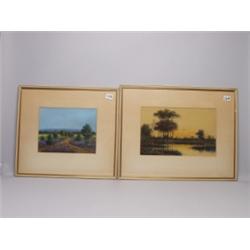 Five Original E.D. Ward Watercolors