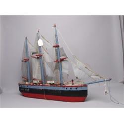 Carved & Painted Ships Model