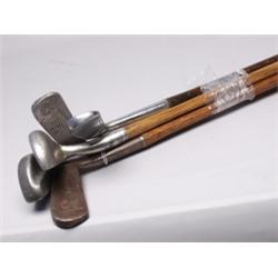 Golfing Five Old Wood Shaft Putters