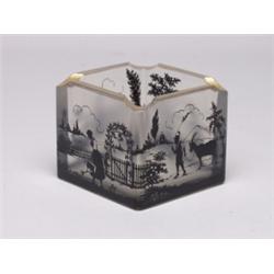 Scwarzlop Art Deco Glass Ashtray