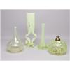 Image 1 : Victorian Vaseline Glass 4 Items