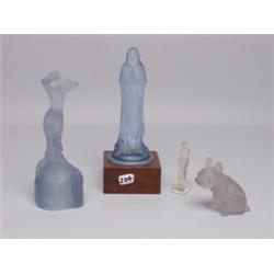 Four Old Glass Figures