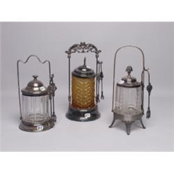 Three Victorian Pickle Cruets