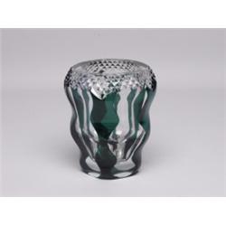 Val St. Lambert Crystal Vase Signed