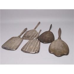 Estate Sterling  Five Vintage Handmirrors